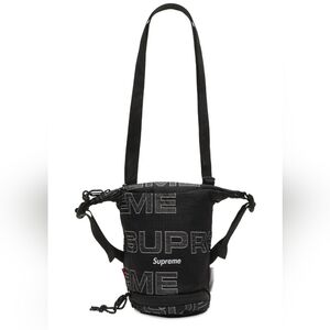Supreme Black Logo Bucket Shoulder Bag